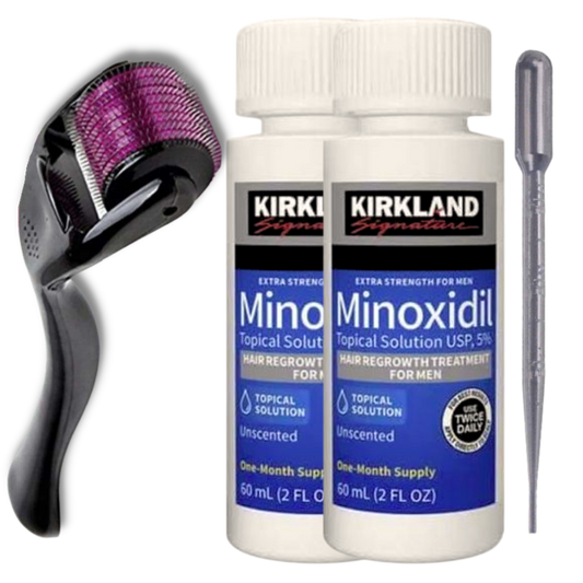 Minoxidil Kirkland 5% + Dermaroller | Kit Potenciado