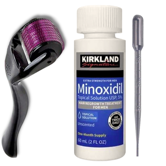 Minoxidil Kirkland 5% + Dermaroller | Kit Potenciado