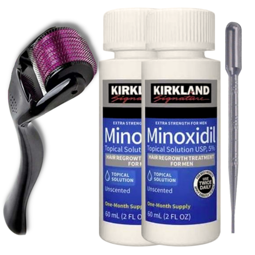 Minoxidil Kirkland 5% + Dermaroller | Kit Potenciado